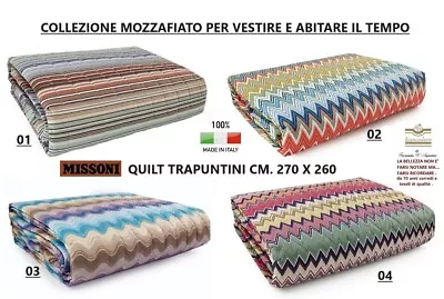 Quilt Copriletti Trapuntini Missoni Doubles Cms. 270 X 260 • $532.18