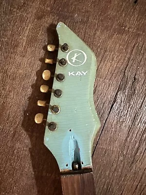 Vintage 1960’s KAY K-130 Electric Guitar Neck Blue • $125