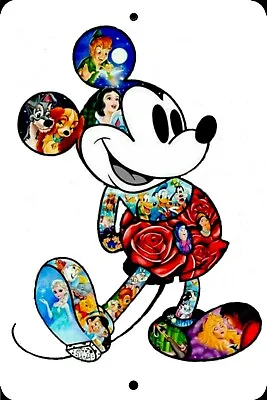 Art Mickey Mouse Birthday Gift Home Sign Home Decor Metal Aluminum USA • $14.99