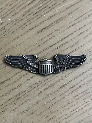 Rare Ww2 U.s. Usaaf Sterling Silver 3” Wings Badge By Amico • $30