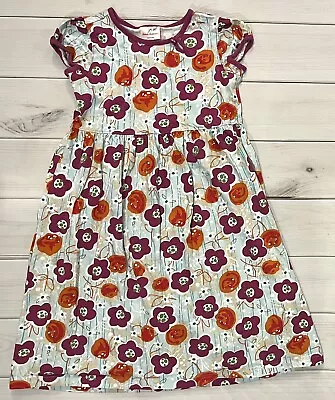 HANNA ANDERSSON Girls 130 8Yr Floral Dress - Blue Purple Orange • $12.99