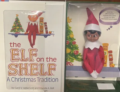 $20 • Buy The Elf On The Shelf Brown Eyed And Dark Skin Boy Elf And Story Book Boxed Set
