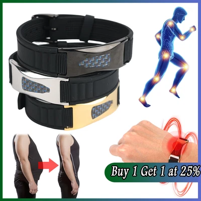 £8.40 • Buy TITANIUM Magnetic Energy Armband Power Bracelet Health Bio 7in1 Bio Black UK