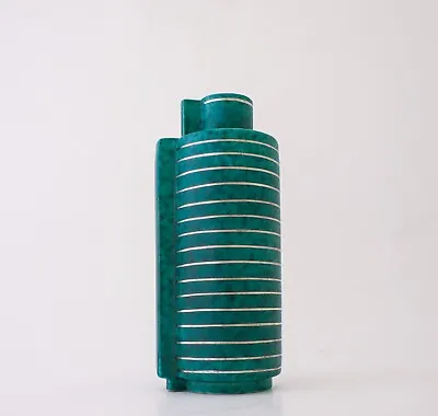 Rare Green Ceramic Vase Argenta / Surrea - Wilhelm KÅge Gustavsberg - Midcentury • $999