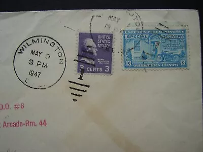 2 1947 Posted Special Delivery Envelopes From W. T. Grant • $1