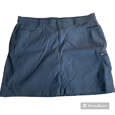Eddie Bauer Women’s Adventure Skirt Blue Size 16 Hiking Outdoor Built In Shorts  • $14.99