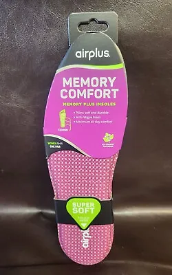 Airplus Memory Comfort Insoles With Memory Foam For Women Trim To Size 5-11 • $13.25