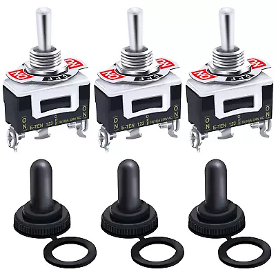 3Pcs Heavy Duty Rocker Momentary Toggle Switch 16A 250V AC SPDT 3 Position 3 Pin • $16.99