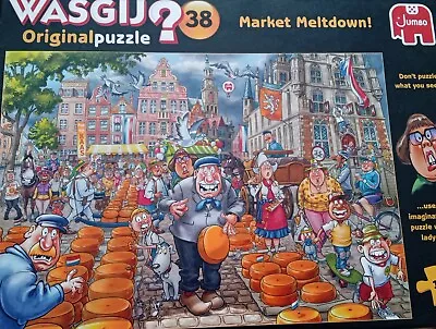 Wasgij Jigsaw Puzzles 1000 Pieces Original 38 Market Meltdown • £2.50