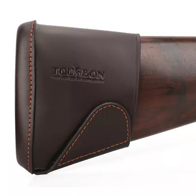 TOURBON Butt Stock Holder Slip-on Recoil Pad Genuine Leather Hunting Small Cheek • $22.49