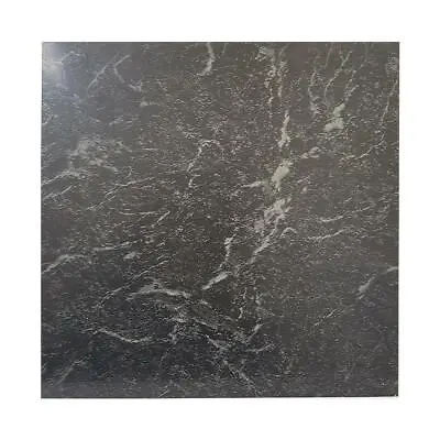 Floor Tiles Self Adhesive Vinyl Flooring Kitchen Bathroom Marble Effect Black • £10.99