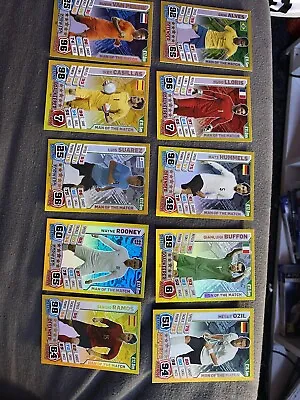 Match Attax 2014 World Cup Man Of The Match Rare Cards Bundle - 10 Cards • £5.99