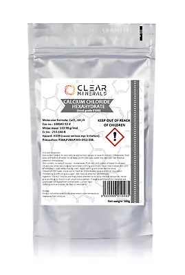 500g Calcium Chloride Food Grade 6H2O Doypack Cheese Making E-509 • £5.97