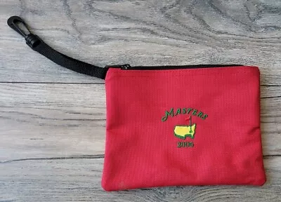 Master’s 2006 Golf Zipper Canvas Slim Pouch Red EUC 7.5  X 6   • $31.24