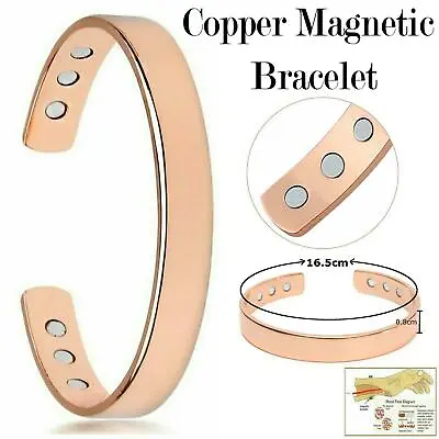 £3.93 • Buy Magnetic Copper Bracelet Womens Healing Bio Therapy Arthritis Pain Relief Bangle