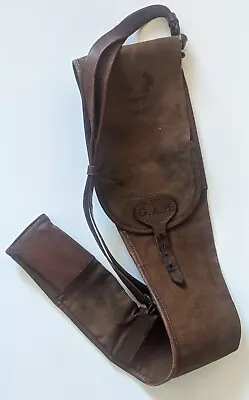 Vintage Leather & Canvas Shot Gun Slip Bag Rifle Carry Case UK • £48