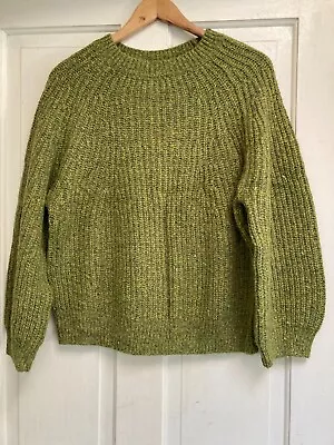 GORMAN Lovely Green Lambswool Chunky Knit Jumper - Size 12 • $31