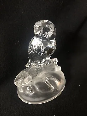 Vintage LEAD CRYSTAL Perched 6  Owl Figurine • $12.99