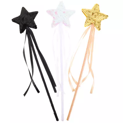  3 Pcs Star Wand Fairy Rod Toys Clothes For Kids Wands Girls Child Portable • £8.85