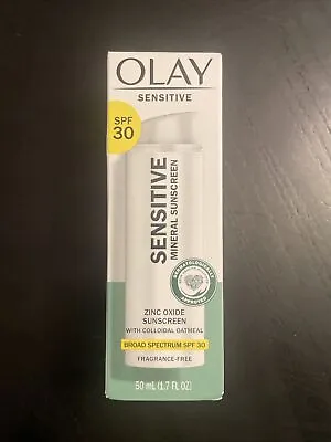$25.72 • Buy OLAY Sensitive Mineral Zinc Oxide Sunscreen SPF 30, 50ml Exp 12-2024 New In Box