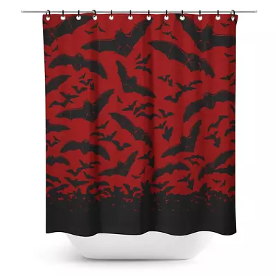 Sourpuss Spookville Bats Shower Curtain Alternative Clothing & Accessories • $44.95