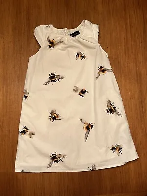 Victoria Beckham For Target Girls Size XS Honey Bee Dress Sleeveless White • $14