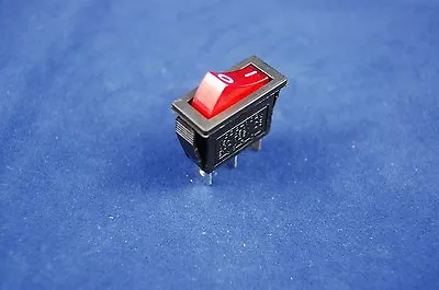 10Pcs Red Light Illuminated Rectangele 2 Position Rocker Switch 3 Pin 110V AC • $4.58