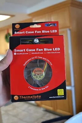 Thermaltake Smart Case Fan 80x80x25mm Blue LED 80mm Computer CPU Gamer Gaming • $7.73