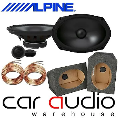 £169.99 • Buy Alpine S-S69C 2-Way 6x9  520 Watts Car Speakers & 6x9 Grey Pod Box (Pair)