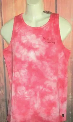 Mens Maui And Sons Tie Dye Deep Coral Tank Top T-shirt Size M • $17.90