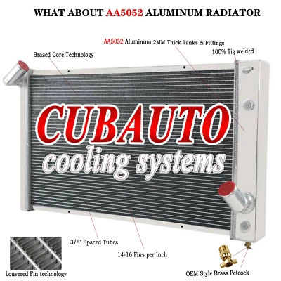 $259 • Buy 4 Row Aluminum Radiator Fit 1969-1972 CHEVY CORVETTE 7.0L 7.4L V8 427 454
