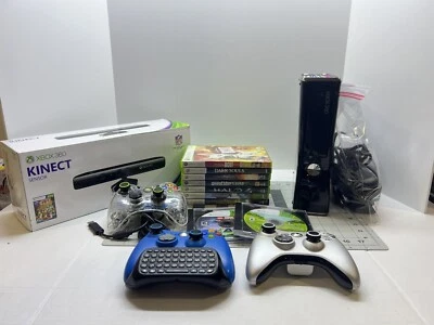 $128 • Buy Xbox 360 S Model: 1439 250GB 3 Controllers 9 Games New Sealed Kinect