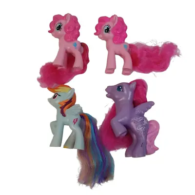 Hasbro My Little Pony Lot Of 4 McDonalds Toys Brushable Hair Pinkie Pie MLP • $2.82