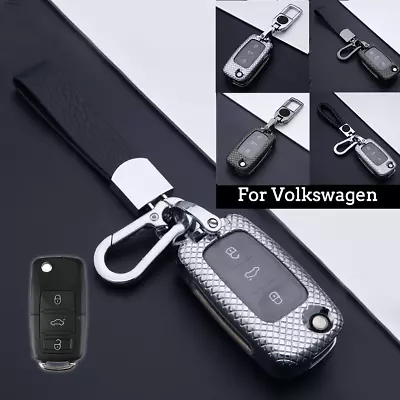 Zinc Alloy Car Key Fob Cover Case Holder Shell For VW Golf Polo Skoda Octavia • $27.60