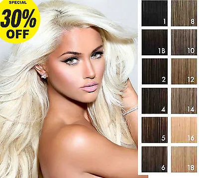 18  20  22  24  1 GRAM/1G Micro Rings Easy Loop 100% Real Human Hair Extensions • £24.99