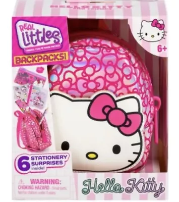 NEW! Moose Toys Real Littles Hello Kitty Mini Backpack 6 Stationary Surprises • $19.95