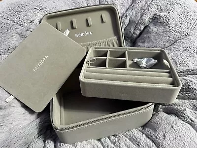 Pandora Grey Jewellery Box With Zipper • £28