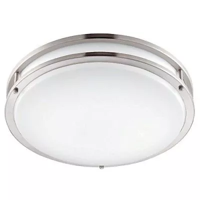 £46.51 • Buy ENVIROLITE LED LOW PROFILE CEILING Light FIXTURE, BRUSHED NICKEL, 12  NEW