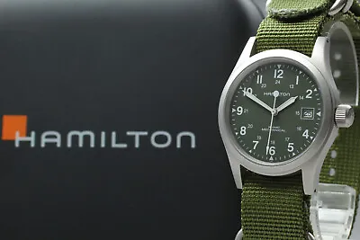 【N MINT+++ In Case】 HAMILTON Khaki Field H694190 Hand Winding Green Men's Watch • $339.90