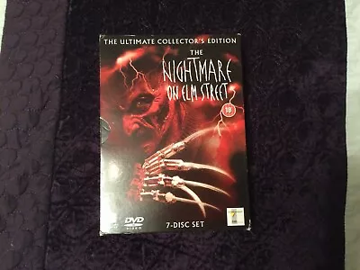 A Nightmare On Elm Street DVD Box Set 1 2 3 4 5 6 7 Complete 1-7 Collection • £12.45