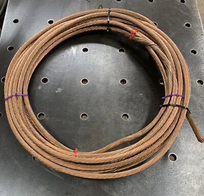 $244.95 • Buy (48.5 Ft) AWG 3/0 GAUGE COPPER WIRE 7/16” Diameter (19 Strands Of 5/64” Wire)