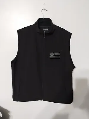 Mens Mercedes Benz Black Flag Patch Full Zip Vest Size XXL 2X • $30