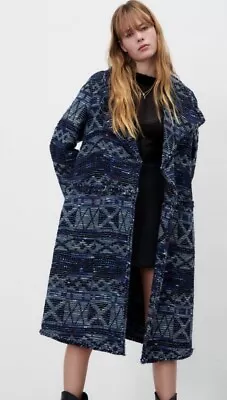 Zara Relaxing Jacquard Limited Edition Coat Size Xs Sold Out! • $67.82