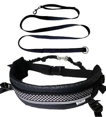 MMDOGGEAR Canicross Belt Fixed Shock Lines & Removable Leg Strap +Free Lead   • £22