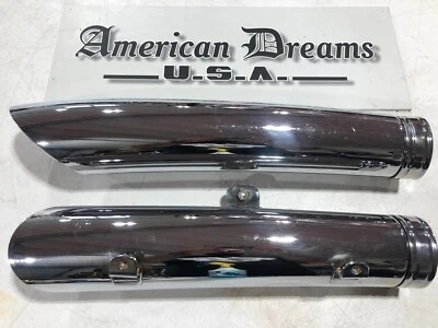 $520 • Buy Harley Davidson V-rod Cvo Genuine Mufflers + Chrome Billet Exahust Clamp