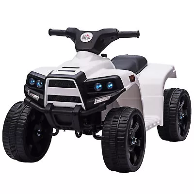 HOMCOM 6 V Kids Ride On Cars Electric ATV For 18-36 Months Toddlers White+Black • £47.99