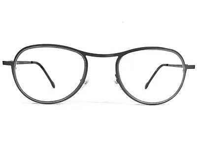 Vintage La Eyeworks Eyeglasses Frames SLICK 545 Gray Round Full Rim 43-23-120 • $64.99