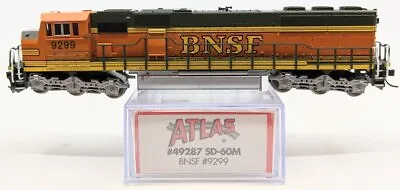 Atlas 49287 N Scale BNSF SD-60M Powered Diesel Locomotive #9299 W/ DCC LN/Box • $126.65