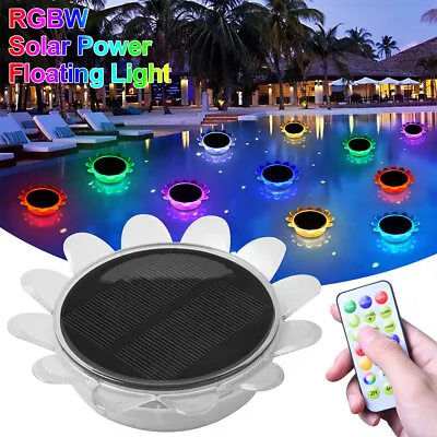 £10.91 • Buy Solar LED Floating Swimming Pool Lights RGB Colour Changing Underwater Tub Light