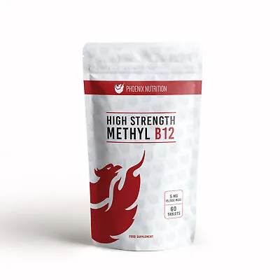High Strength Methyl B12 5mg X 60 Tablets - Vitamin Methylcobalamin 5000mcg • £6.99
